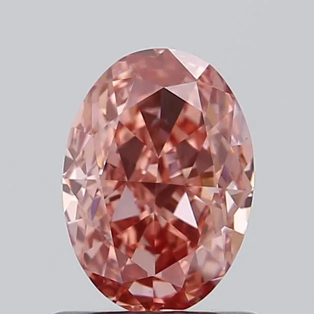 1.02ct Oval Lab Grown Diamond (Colour Fancy Vivid Pink, Clarity VVS1, IGI Certified)
