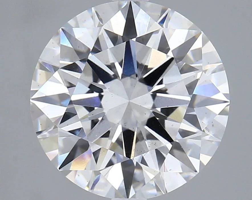 Runder, geschliffener Diamant, brillant, lose, funkelnd auf neutralem Hintergrund