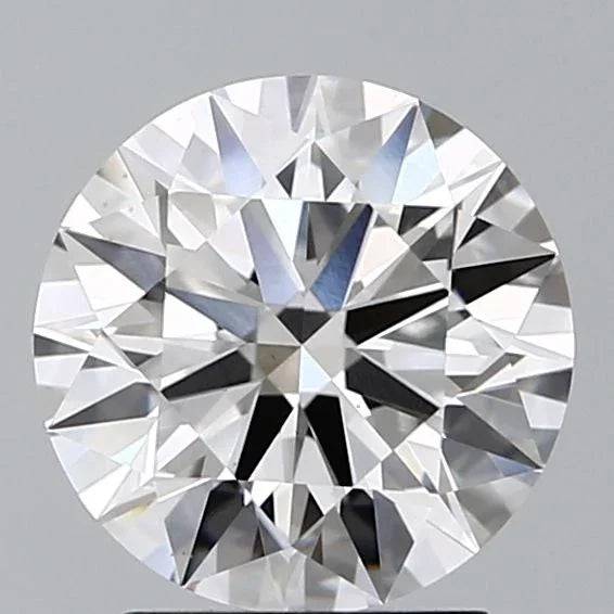 Runder Brillant Diamant, natürliche Edelstein, lupenreine Klarheit, facettierter Schliff