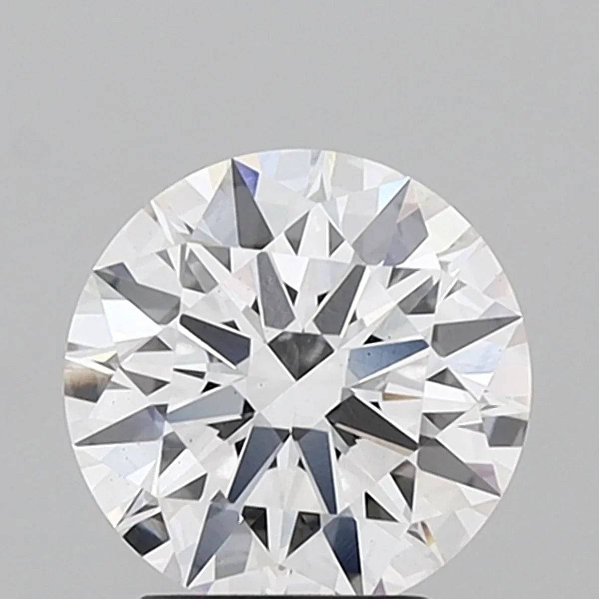 Runder, funkelnder Diamant, lupenreines Brillant-Schliff, lose Diamanten Nahaufnahme