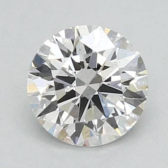 Runder, facettierter Diamant, lose, auf hellem Hintergrund, funkelnd, Edelstein