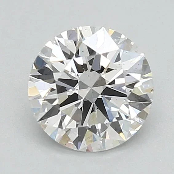 Runder, facettierter Diamant, lose, auf hellem Hintergrund, funkelnd, Edelstein