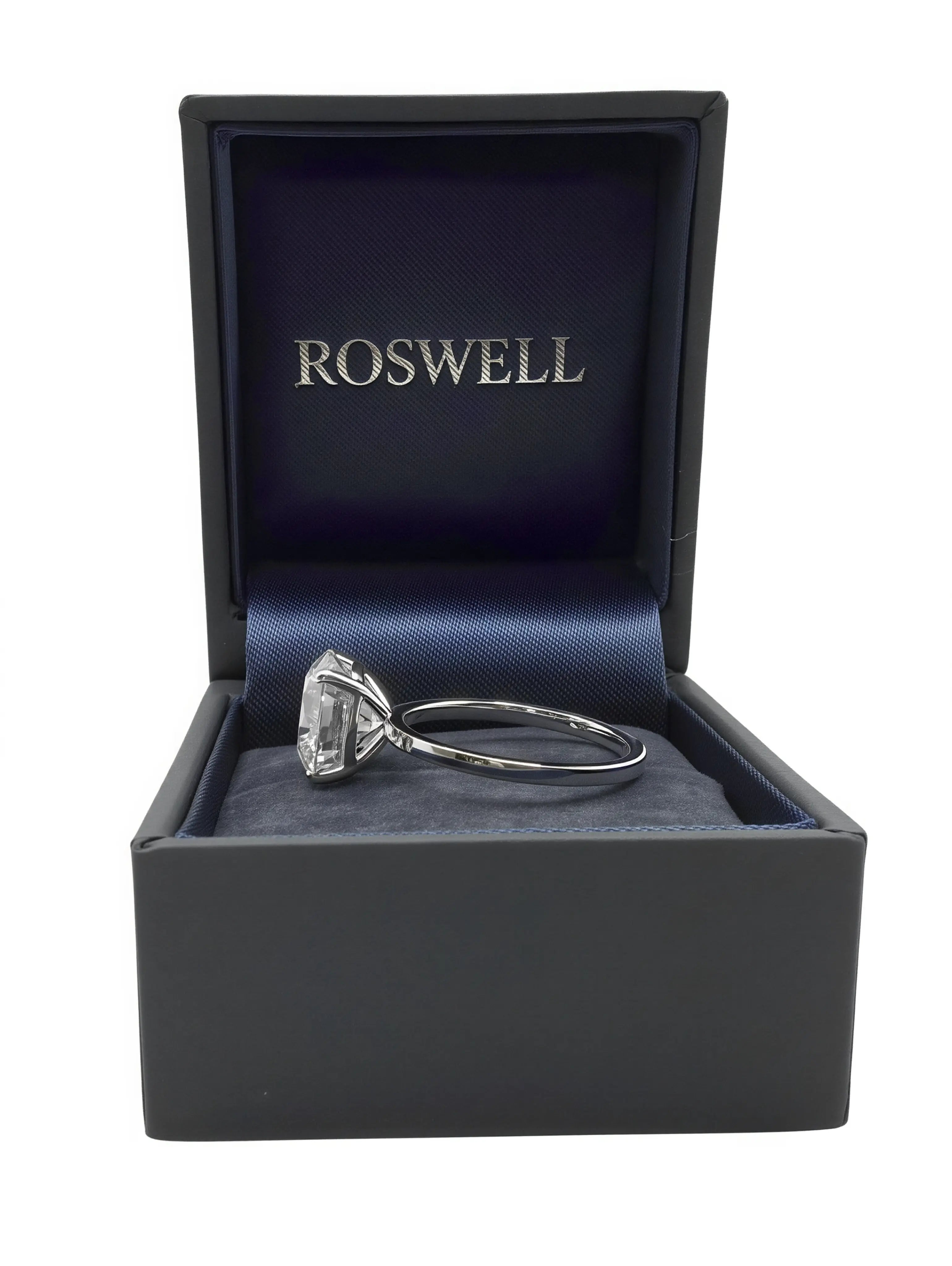 ROSWELL Solitärring 4ct großer Diamant Lab Grown E/VVS2 IGI Weißgold 14K 585 - gems4u.eu