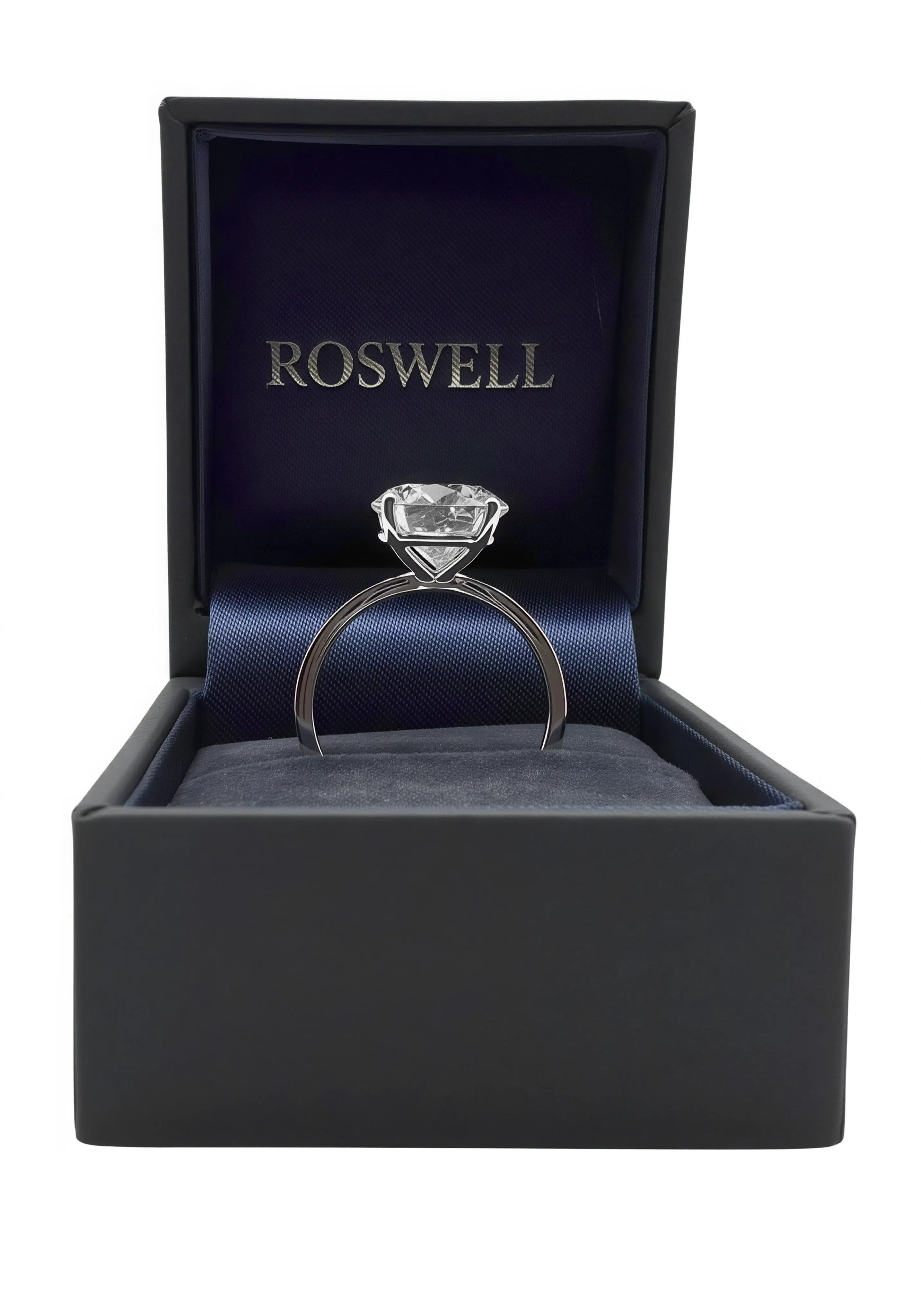 ROSWELL Solitärring 4ct großer Diamant Lab Grown E/VVS2 IGI Weißgold 14K 585 - gems4u.eu