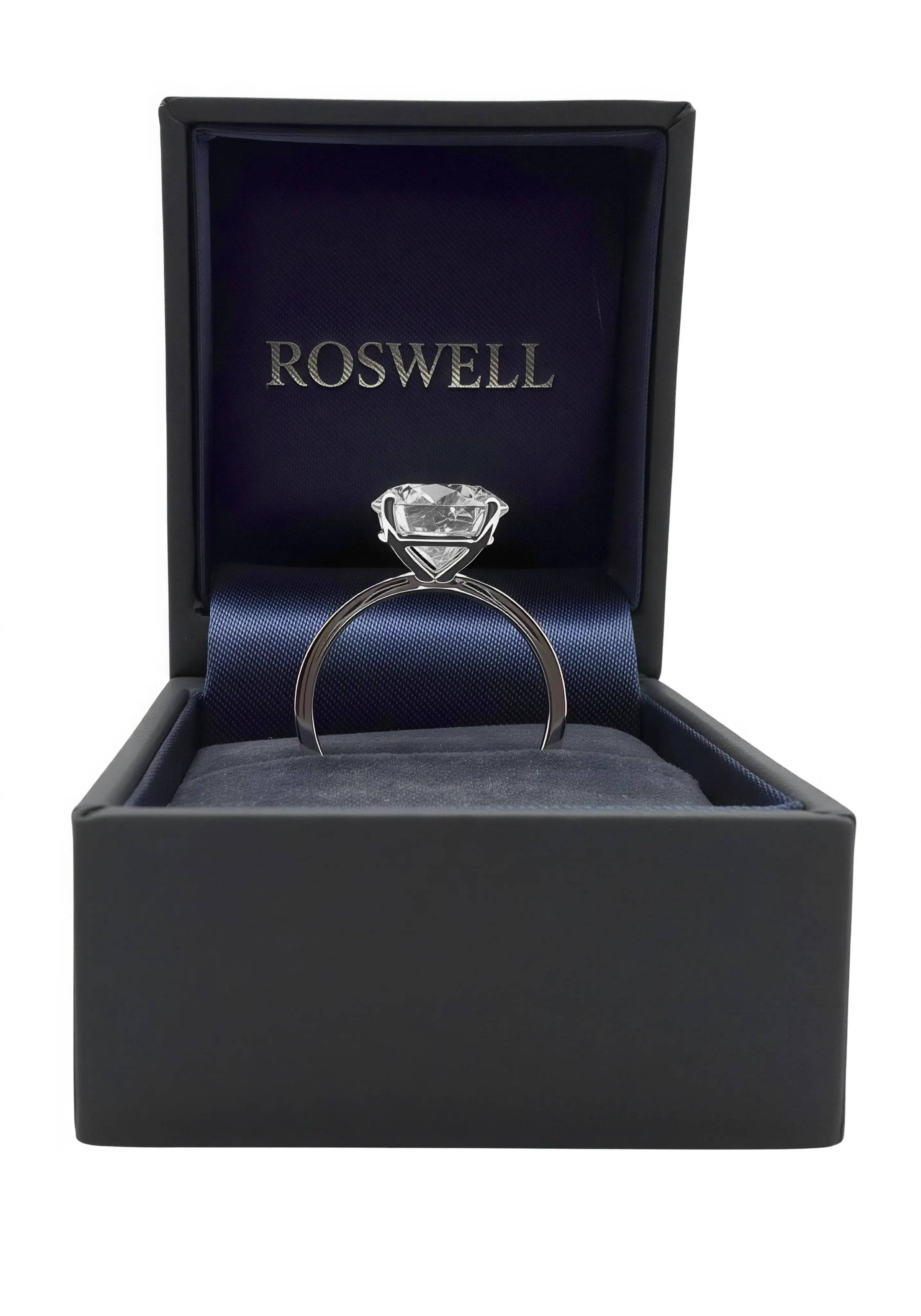 ROSWELL Solitärring 4ct großer Diamant Lab Grown E/VVS2 IGI Weißgold 14K 585 - gems4u.eu