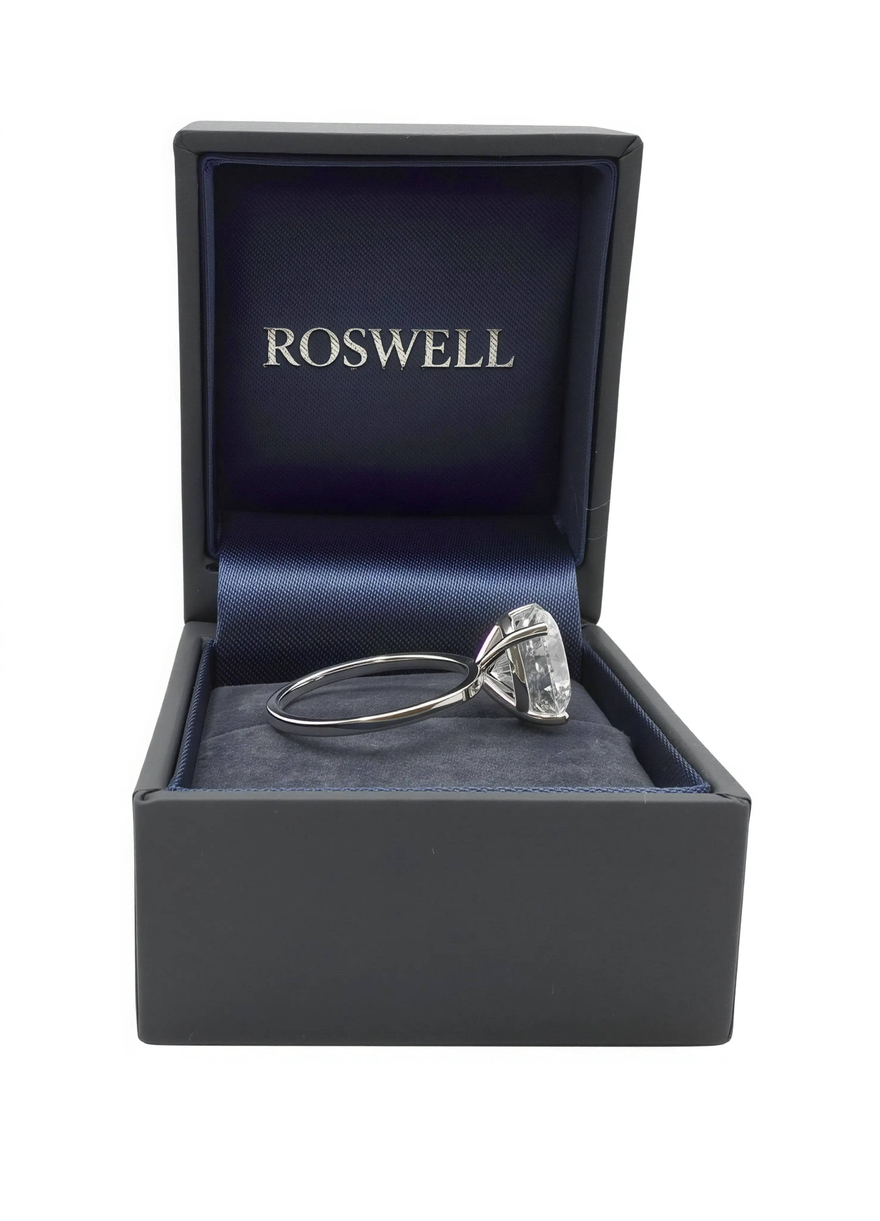 ROSWELL Solitärring 5ct großer Diamant Lab Grown E/VVS2 IGI Weißgold 14K 585 - gems4u.eu