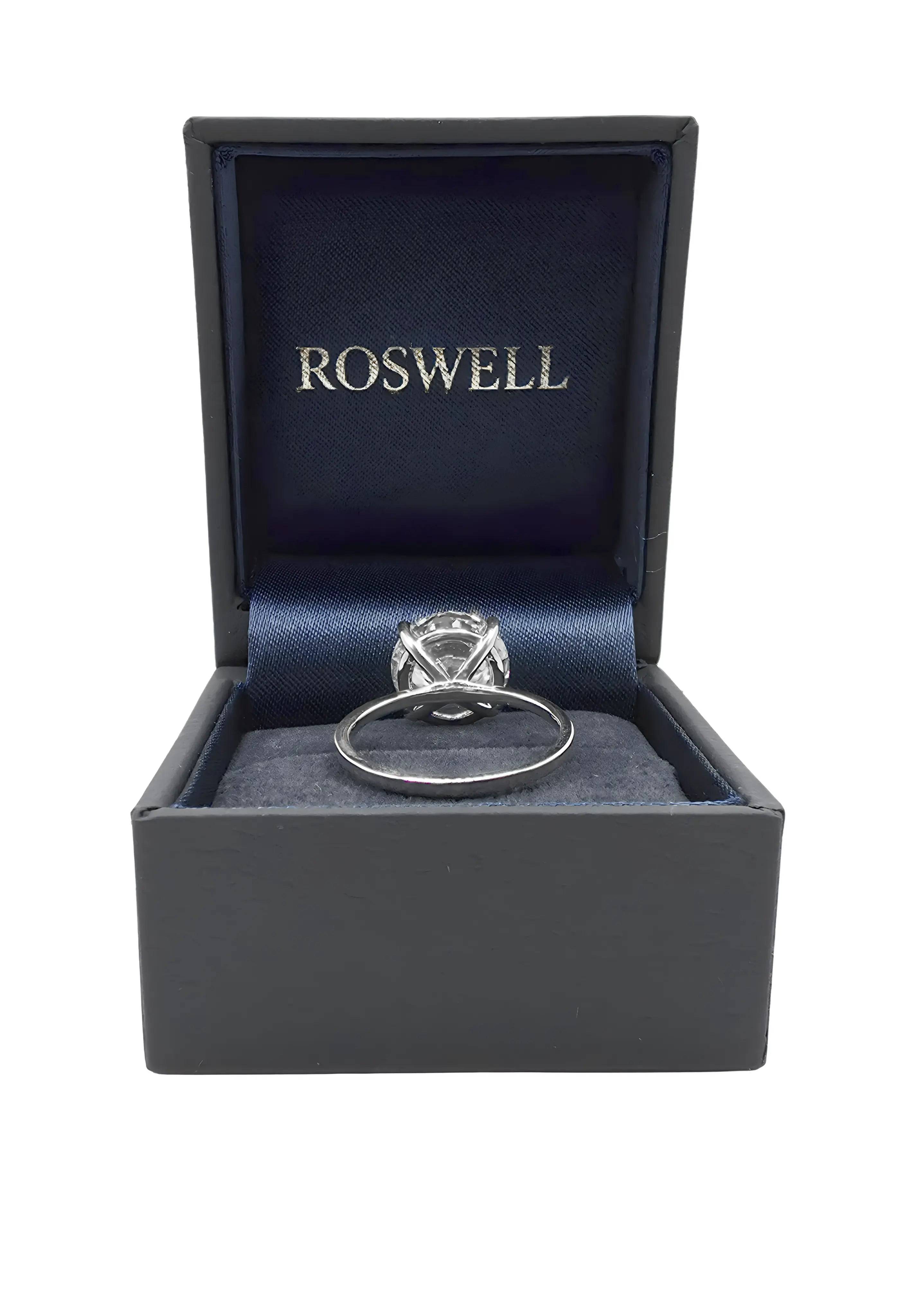 ROSWELL Solitärring 5ct großer Diamant Lab Grown E/VVS2 IGI Weißgold 14K 585 - gems4u.eu