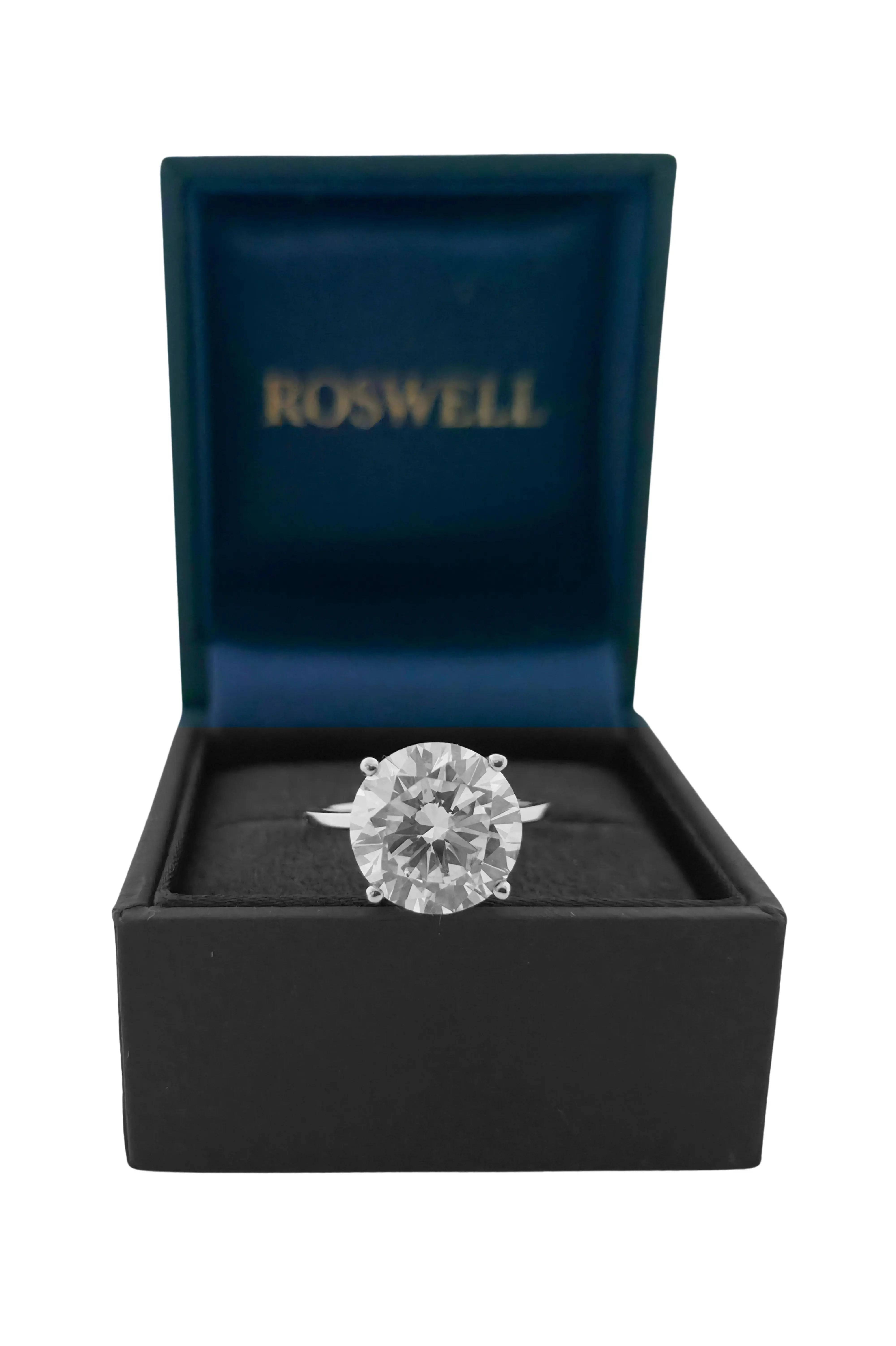 ROSWELL Solitärring 6ct großer Diamant Lab Grown E/VVS2 IGI Weißgold 14K 585 - gems4u.eu