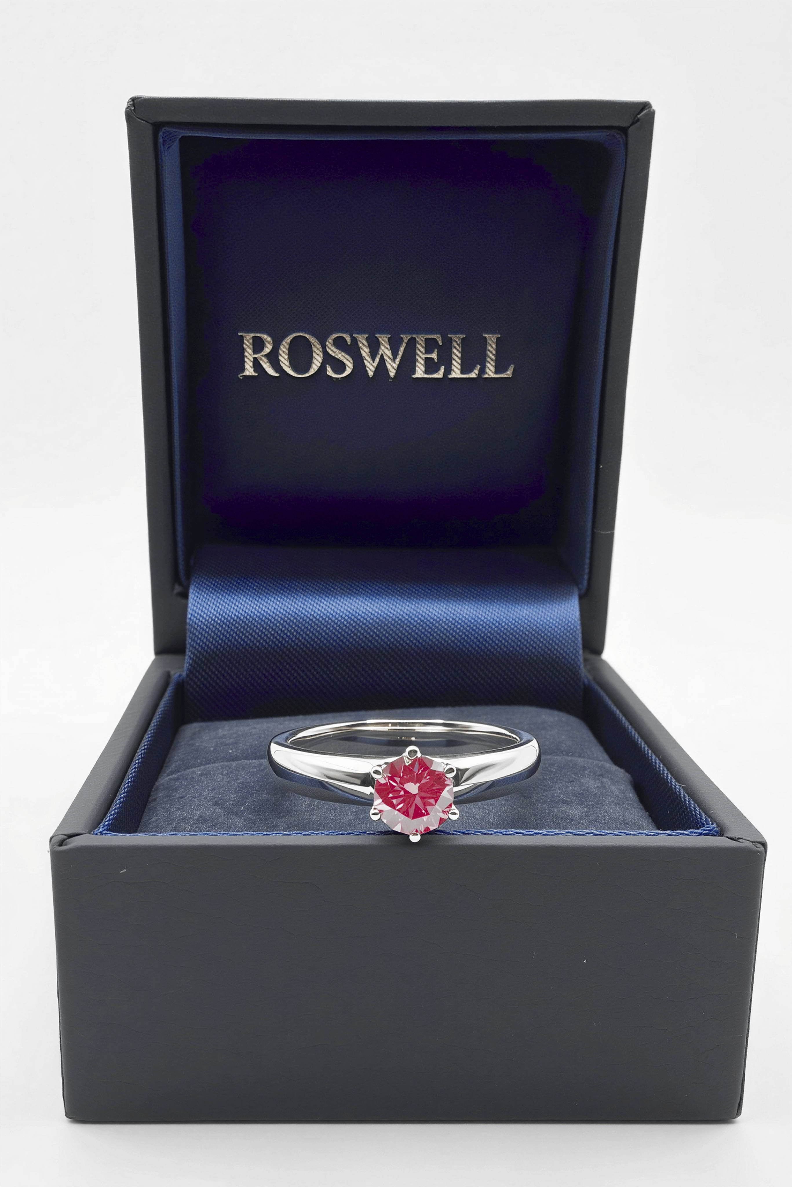 ROSWELL Solitärring 0,50ct Pinker Fancy Diamant Lab Grown IGI Continuum™ Silber - gems4u.eu