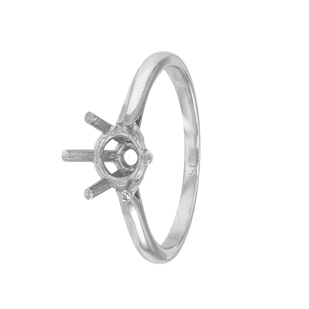 Solitär Ringfassung, 18k, 750 Weißgold für 0,7ct-1,00ct Diamanten