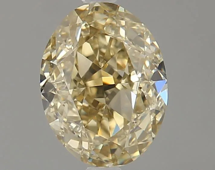 0.80ct Oval Natural Diamond (Colour Fancy Brownish Yellow, Clarity VVS2, GIA Certified)