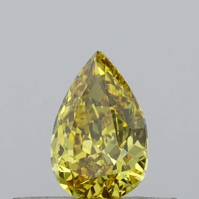 0,30ct natürlicher, loser Diamant, Birne (Fancy Deep Yellow, Reinheit SI1, GIA)