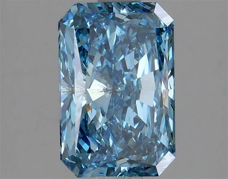 1,88ct IGI Radiant Diamant, Fancy Vivid Blau/ SI1, Labordiamant, Lab Grown, Zertifikat, CVD, HPHT