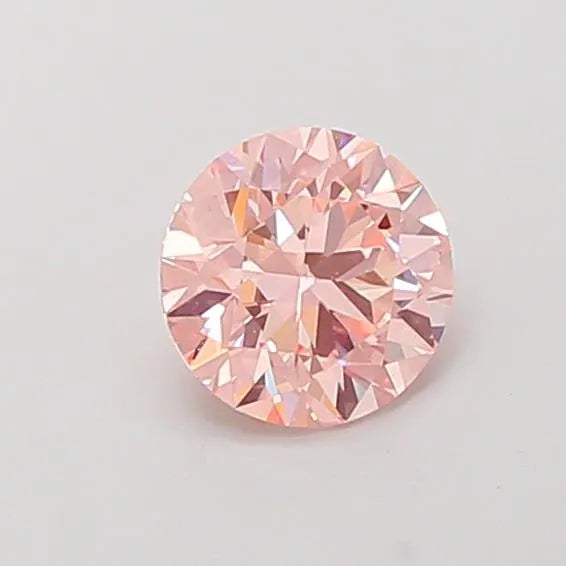 1.37ct Round Lab Grown Diamond (Colour Fancy Pink, Clarity VS1, Cut ID, IGI Certified)