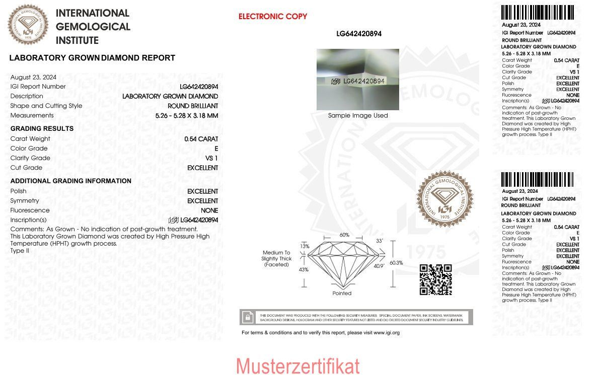 1.00ct IGI diamond, D/ VS1, laboratory diamond, lab grown, certificate, CVD, HPHT