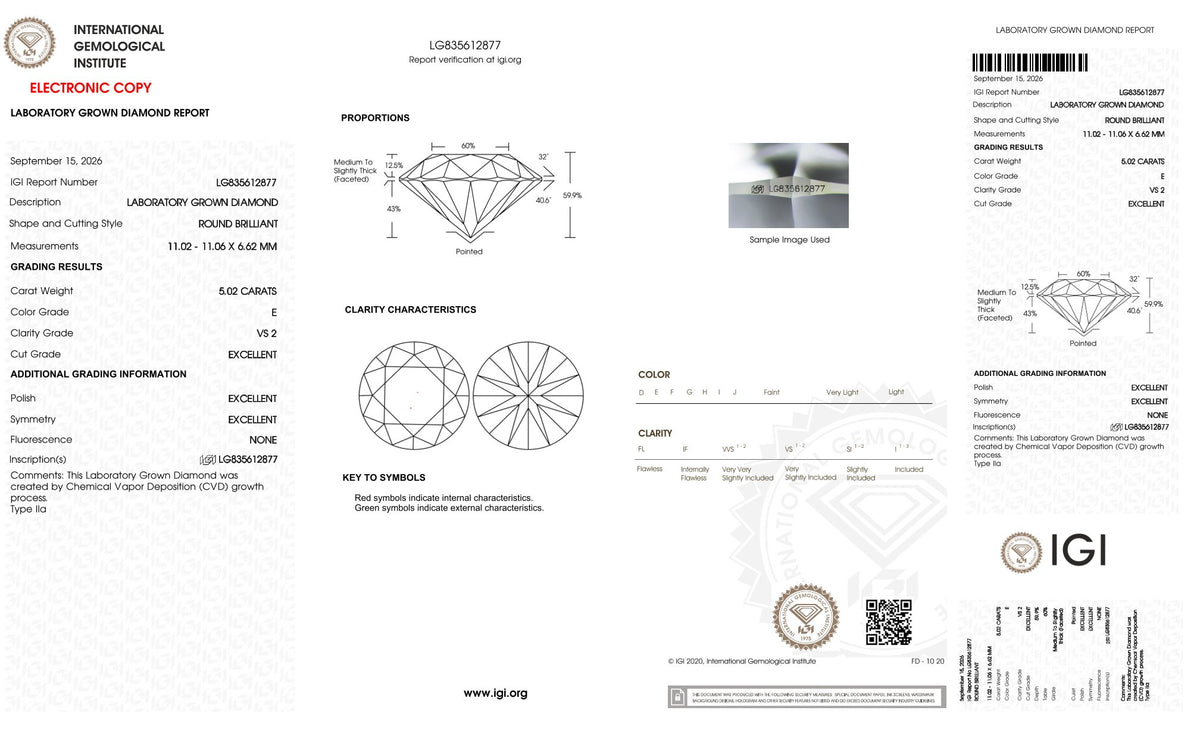 5,02ct IGI Diamant, E/ VS2, Labordiamant, Lab Grown, Zertifikat, CVD, HPHT gems4u.eu