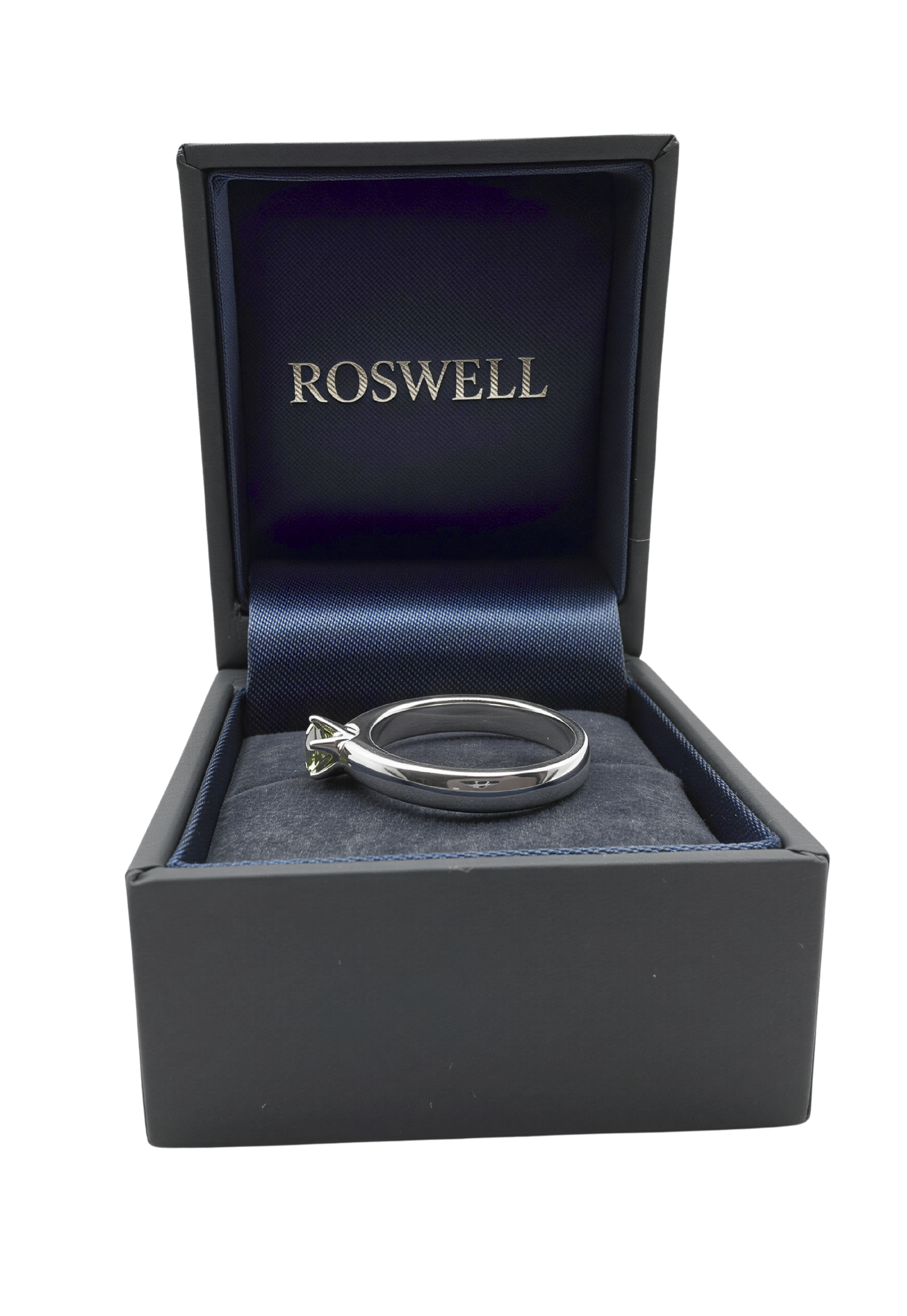 ROSWELL Solitärring 0,50ct Grüner Fancy Diamant Lab Grown IGI Continuum™ Silber